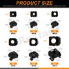 Rustark 48Pcs 6 Sizes Black Carbon Steel Cage Nut Metric