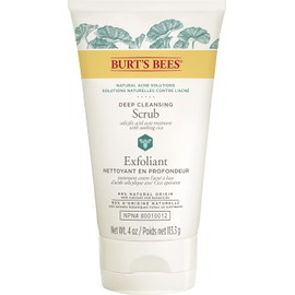Burt's Bees® Natural Acne Solutions Deep Cleansing Scrub, Salicylic Acid Acne Treatment with Soothing Cica, 99% Natural Origin, 113g