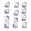 10PCS Key Caps Dye Sublimation Processblue and White Porcelain Style