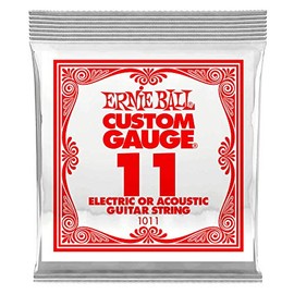 Ernie Ball Cuerda de guitarra simple de níquel .011, paquete de 6