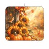 Autumn Pumpkins Sunflowers Dish Drying Mat for Kitchen Counter 18