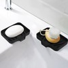 2 Pack Silicone Soap Dish with Drain, Bar Soap Holder
