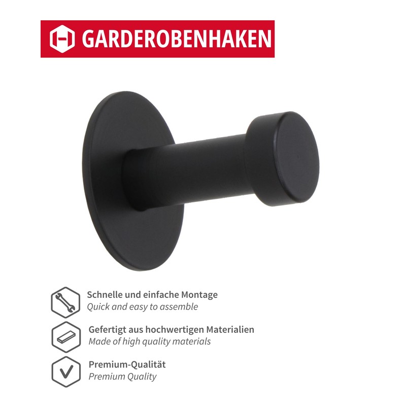 Gedotec Panther Coat Hooks | Hanger Depth: 32 mm |
