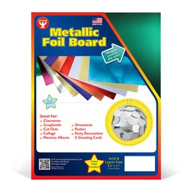 Hygloss Metallic Foil Board Stock Sheets Arts & Crafts, Classroom Activities & Card Making, 25 Pack, 8.5 x 11-Inch, Green, 8.5" x 11", 25 Count