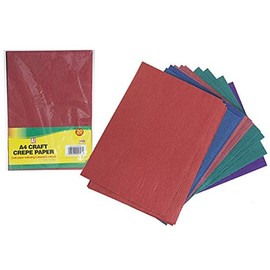 A4 Crepe Paper, 5 Colours 20 Sheets of Craft Paper for Various Craft and Hobby Projects