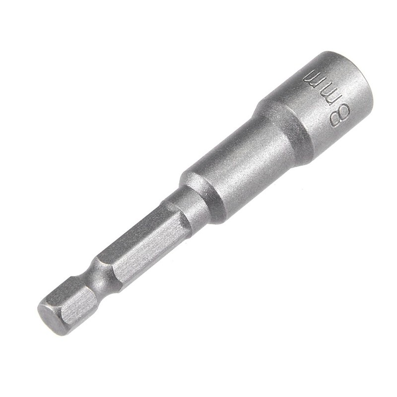sourcingmap 5 Pcs 1/4" Quick-Change Hex Shank 8mm Magnetic Nut