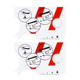 Qaziuy Pack of 2 Tick Cards with Magnifying Glass, Tick Card for Humans, Quick Cleaning of Ticks, Tick Card, Children, Tick Card for Dogs and Cats