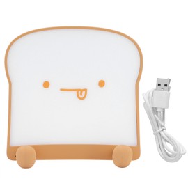Bread Night Light with USB Charging and Timer Cute Bedroom Bedside Silicone Warm Light Night Light for Girls Boys Bedroom