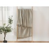 Coastline 100% Cotton Waffle Weave Blanket Throw with Fringe,Pre-Washed Soft