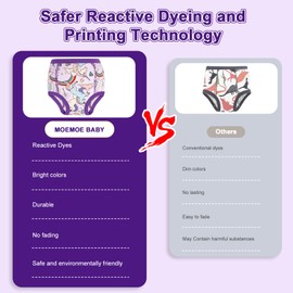 MOEMOE BABY Training Underwear 6 Packs 100% Cotton Absorbent Potty Training Pants for Toddler Boys and Girls 7 Years