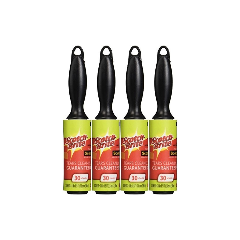 3M Scotch-Brite Mini Lint Roller, 30 Count (Pack of 4)