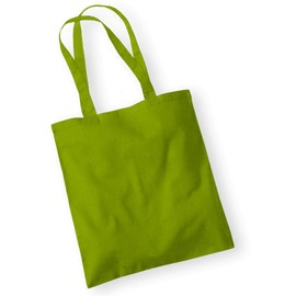 Westford Mill - Cotton tote bag with long handles One, apfelgrün