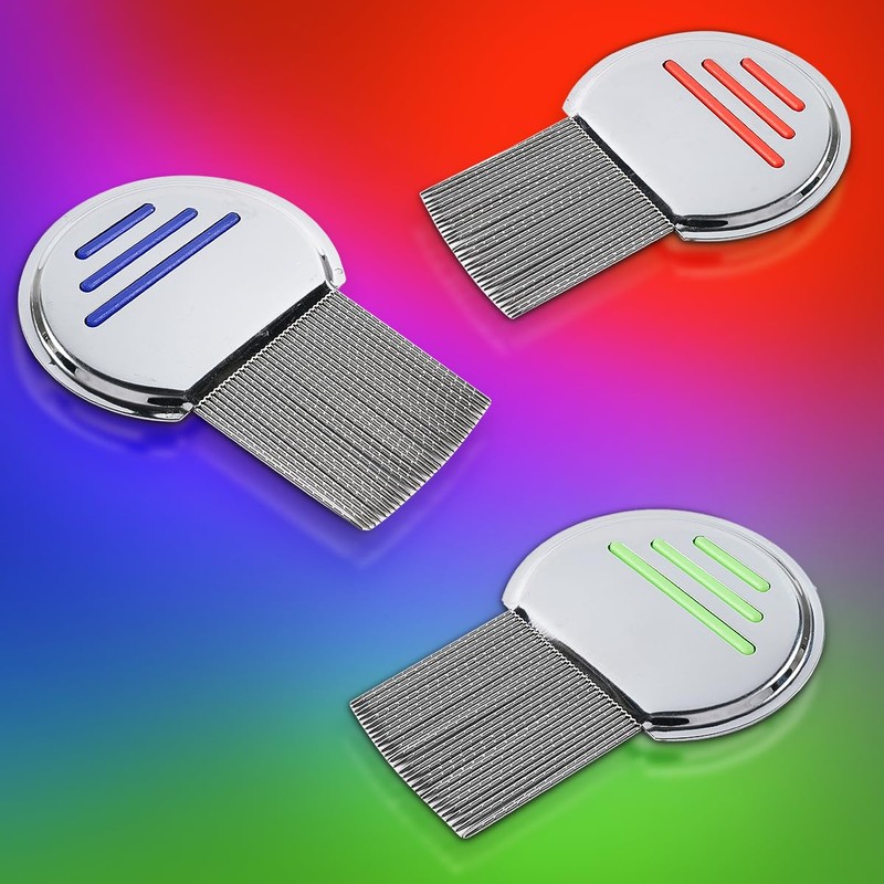 CENPEK 3 Pack Lice Combs, Flea Lice Removal Combs Head