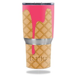 MightySkins Skin Compatible with RTIC Tumbler 20 oz (2016) wrap Cover Sticker Skins Ice Cream Cone