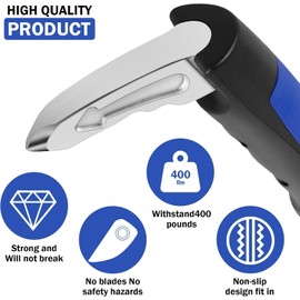 2Pcs 3 in 1 Multifunction Portable Vehicle Support Handle,Car Door Assist Handle,Seat-Belt Cutter and Window Breaker,Car Door Handle Assist for Elderly and Car Emergency Tool (Blue)