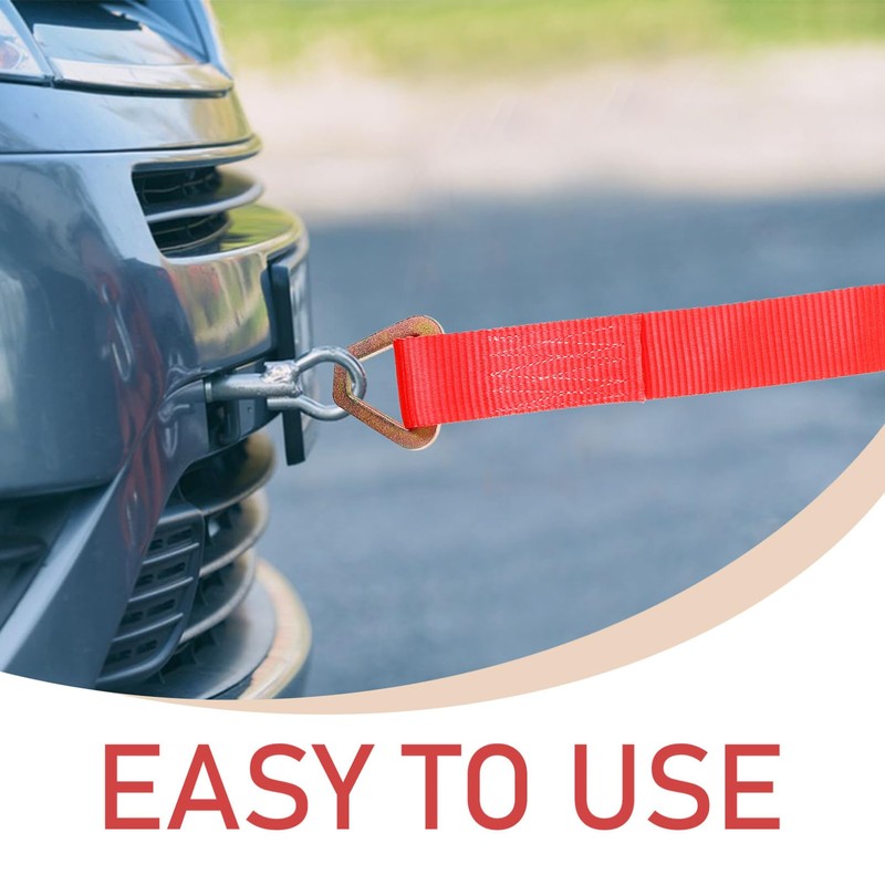 Alipis Portable Heavy Duty Towing Rope Vehicle Strap for Emergency