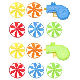 balacoo 2 Sets Cat Fetch Toy Fun Interactive Dog Cat Kitten Tracks Toy Flying Disc Saucer Launcher for Pet Training Exercise Hunting Chasing Batting (Random Color)