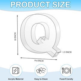 Caja de cartón de acrílico transparente Q de 10 pulgadas, bandeja decorativa reutilizable y rellenable, visualización segura para alimentos, para dulces, aperitivos y postres, perfecta para fiestas