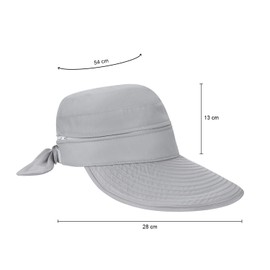 2 in 1 Women Sun Hat Wide Brim Visor Cap Detachable Sunbonnet UPF 50+ UV Protection Hat Beach Fishing Hat Sport Leisure Cap with Built-in Sweatband for Hiking Camping Travelling Running Cycling