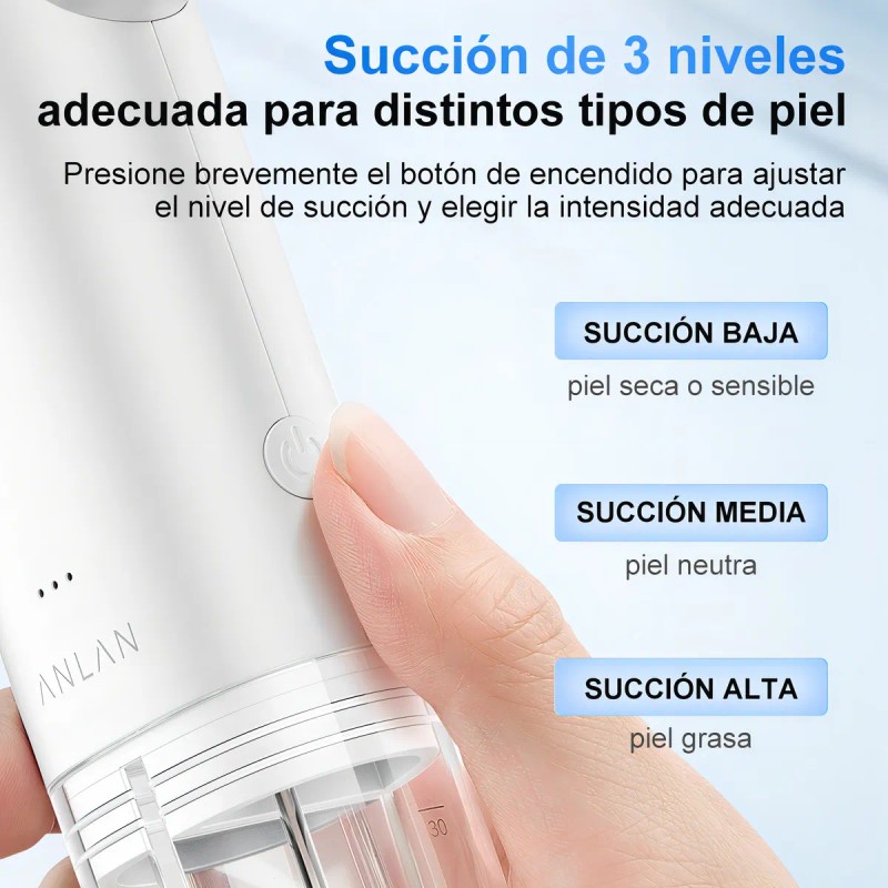 Microburbujas Succionador de Puntos Negros con Tanque Separable, con 3