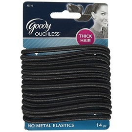 Goody - Ouchless Hair Ties for Thick Hair. Black, Pack of 14 by Goody