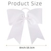 16PCS 8" Large Cheer Hair Bows Ponytail Holder Elastic Band