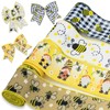 Bee Ribbon Bee Wired Edge Ribbons, Bumble Honey Bee Gnome