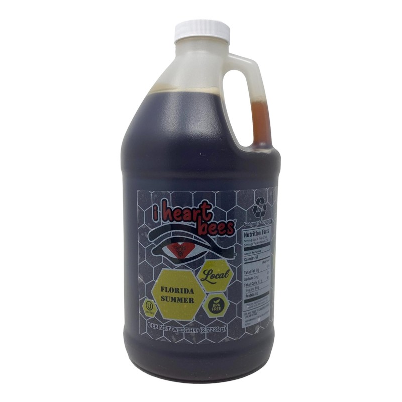I HEART BEES Summer Blend Honey | 6 Pound Bottle
