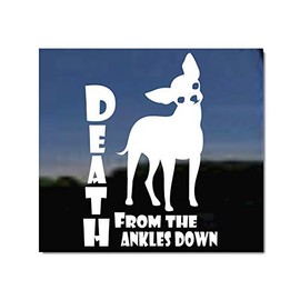 Death from The Ankles Down - Short Hair Chihuahua Vinyl Window Dog Decal
