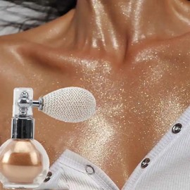 Diamond Highlighter Powder Spray Waterproof High Gloss Glitter Body Bronzer Highlight Powder Face Makeup Cosmetic Shimmer - Color: Rose gold
