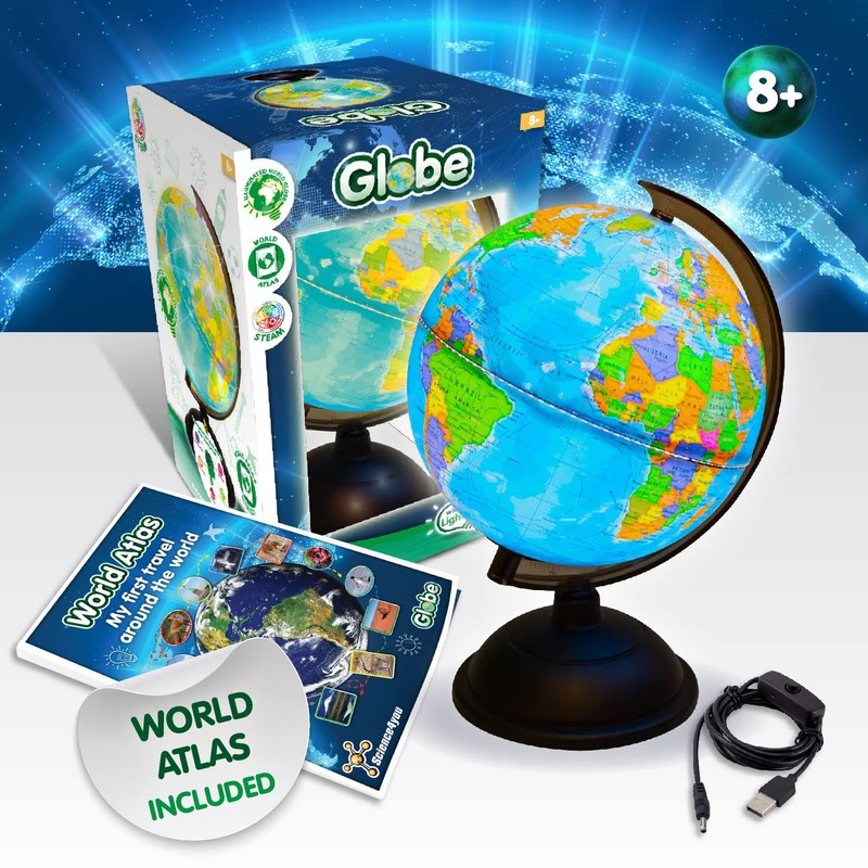 Science4you Illuminated Globe for Children + 8 Years – Interactive