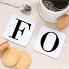 Alphabet Initial Letter Wooden Drinks Coaster Mat Gift