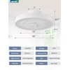 LEDIARY 20 Inch Low Profile Ceiling Fan With Light, Led