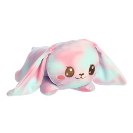Aurora® Vibrant Spring Squishiverse™ Tie Dye Bunny Stuffed Animal - Decorative Charm - Endless Fun - Multicolor 8.5 Inches