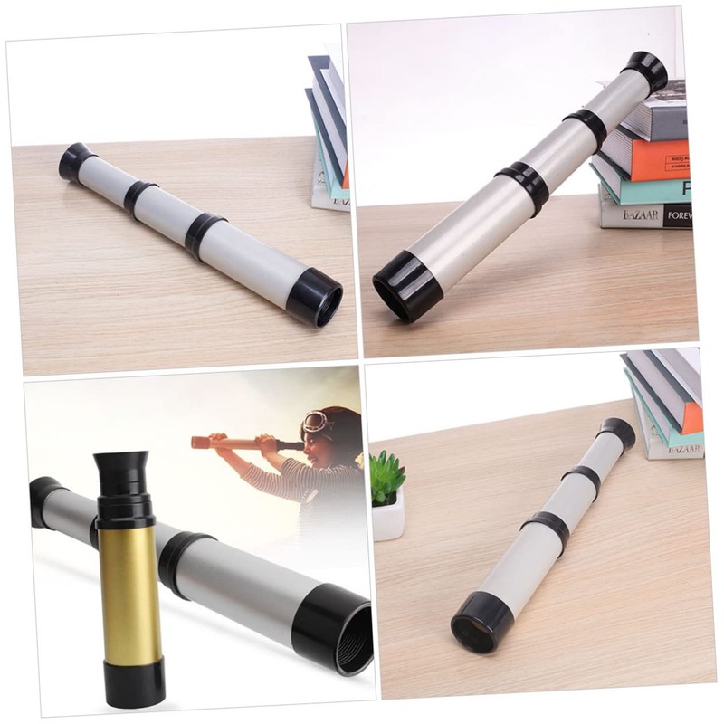 Kisangel 2Pcs Pirate Telescope Collapsible Design for Outdoor Exploration Material