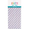 Striped Paper Straws | Lavender | 40 Pcs.
