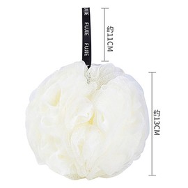 SYGELER 3PCS Bath Sponge Shower Loofah Set - Soft Bath Loofahs for Shower, White, Navy Blue, Pink, Dual-Sided Exfoliating Shower Sponge Brush, Easy-to-Clean, Ideal for Sensitive Skin, Kids, Women, Men