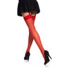Romartex 20 Denier Elastane Suspender Stockings with Narrow Lace, red