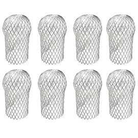 Fuvtory 8 Pack Gutter Guards, Gutter Downspout Guard, Expand Aluminum Gutter Guard Strainer Filter, Gutter Downspout Protectors, Stops Blockage Leaves Debris (3.5 Inch)