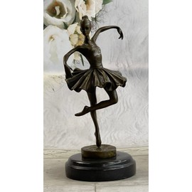 EUROPEAN BRONZE Statue Figurine Signed Milo Balanced Ballerina Large Bronze Sculpture Figure Home Decor Artwork Handmade