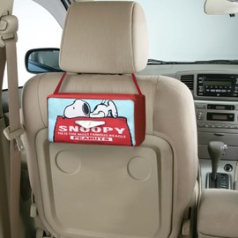 Meiho Snoopy Tissue Case, Red, SN280, W 9.6 x D 2.6 x H 4.9 inches (24.5 x 6.5 x 12.5 cm)