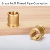 Nutmanel Brass Sleeve 1/2 Inch 2 x Female Thread Connector