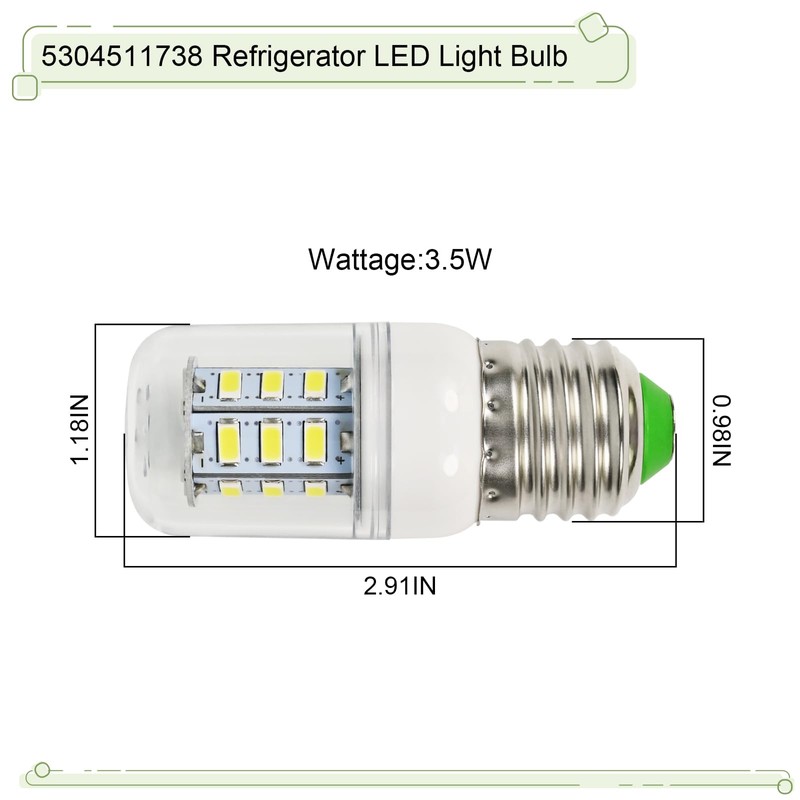 5304511738 Refrigerator LED Light Bulb Fit For Frigidaire Electrolux KEI
