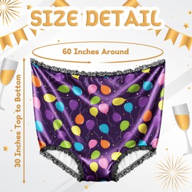 JOCKLAND Funny Underwear Gag Gifts for Women Granny Panties Funny White Elephant Bachelorette Gift for Adults Prank (US, Alpha, One Size, Regular, Regular, purple)