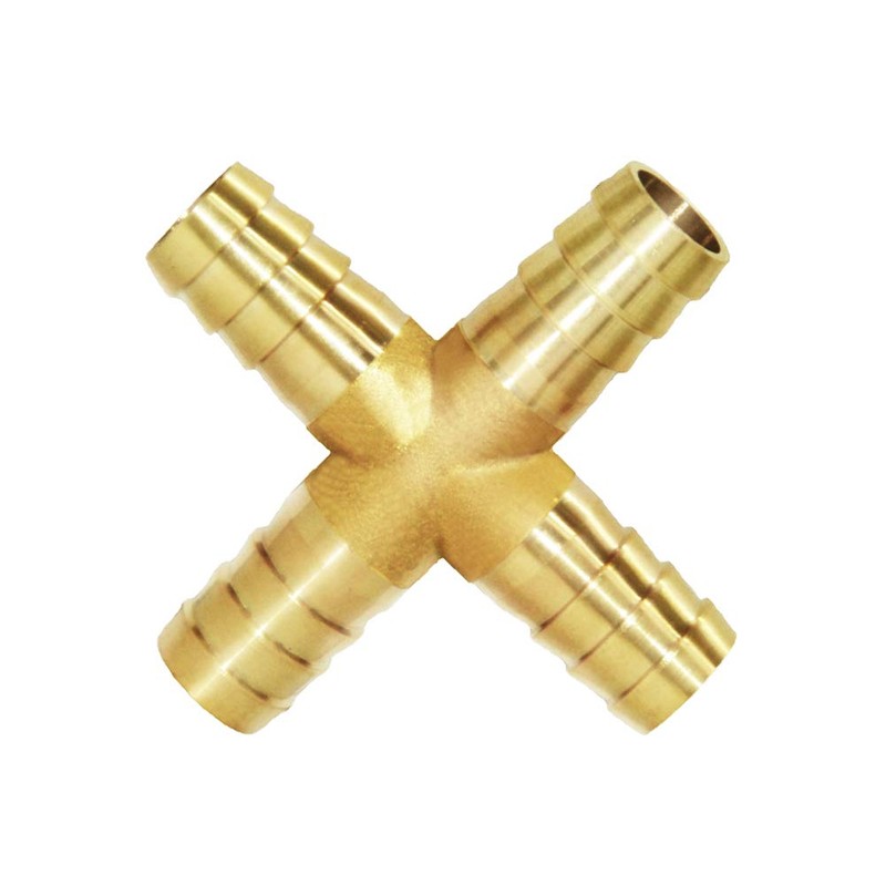 Joywayus 15mm Hose Barb 4 Way Union Fitting Pipe Cross