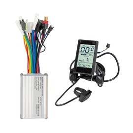 Kunray 250W 350W 17A Electric Bike Controller Kit 24V-48V Waterproof LCD Display Panel Electric Controller Kit Brushless Controller with S830 LCD Panel Screen with USB Charging Port