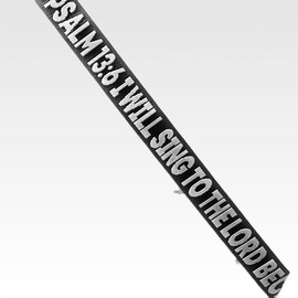 Guitar Strap Psalm 13:6 or John 3:30 in Black or Navy Blue - Color: Psalm 13:6 Black