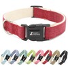 Fuzzy Friends Red Hemp Dog Collar - Hypoallergenic Dog Collar