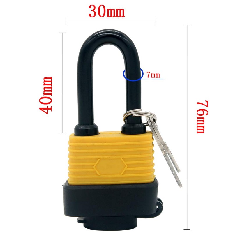 Padlocks Waterproof Padlocks 2" Padlock Outside Weatherproof 8 Keys Included