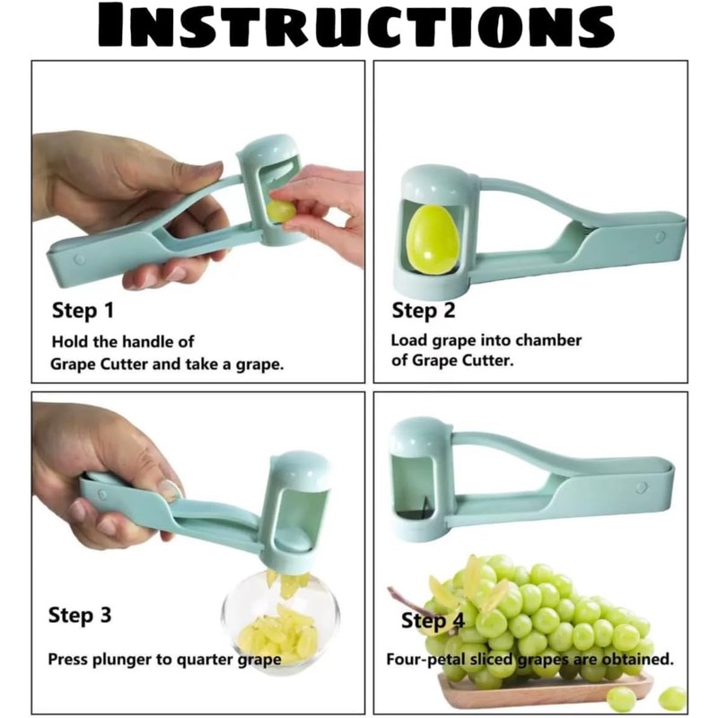 FLEXINORR Grape Cutter Tool – Cherry Pitter, Tomato & Strawberry